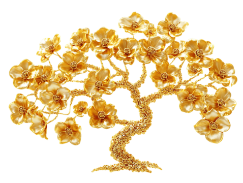 Vibrant Yellow Blossoms of Golden Chain Tree