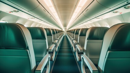 Obraz premium Empty Airplane Seats