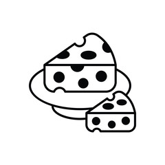 Cheese  icon vector stock illustration