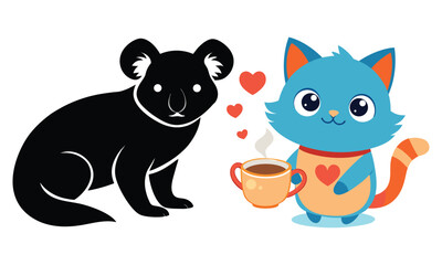Koala Silhouette Vector Illustration