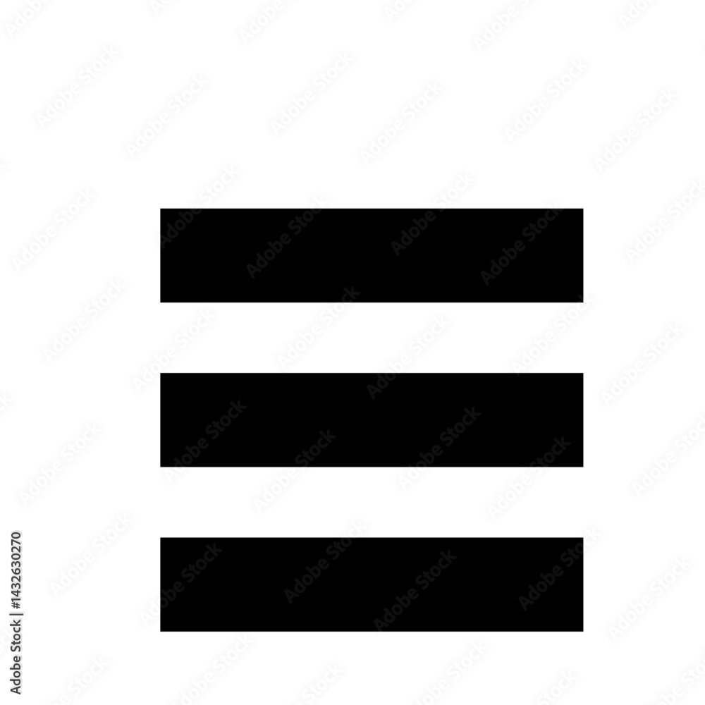 Poster three horizontal black bars alternating with white spaces on a white background image view here