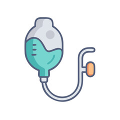 IV Drip Illustration: Medical Fluid Bag for Treatment