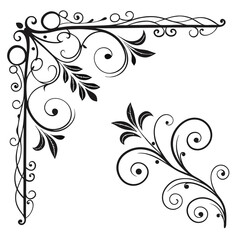 Decorative-scroll borders perfect for elegant designs, prints, and digital artwork.