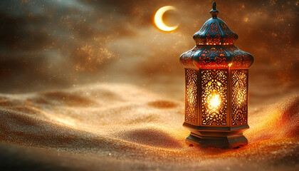 Warm glow vintage lantern mysterious background
