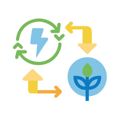 Renewable Energy Cycle: Sustainable Power Generation and Environmental Growth