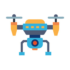 Colorful drone icon for technology or delivery services