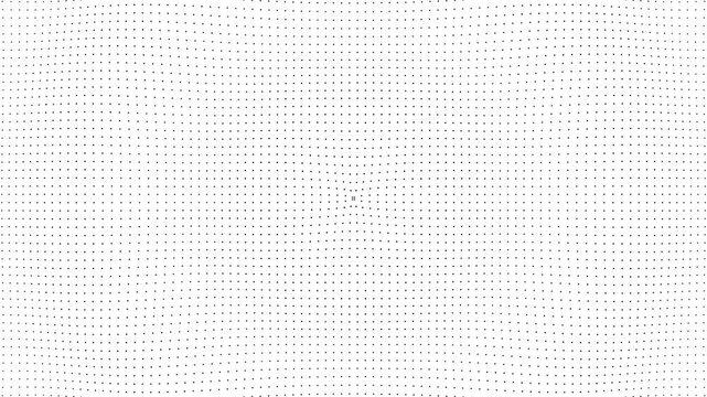 Hypnotic ebony dots flowing on pristine white canvas, creating seamless visual representation of sound wave movements, pulsating with rhythm and harmonic energy.