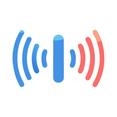 Vibrant Signal Icon Illustration on Black Background