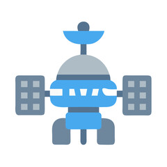Cartoon Satellite Illustration for Space Exploration Projects