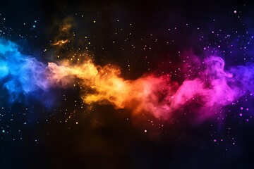 Naklejka premium Red glitter particles shimmering against a dark background creating a festive and vibrant atmosphere