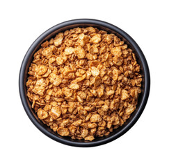 Crunchy granola cereal bowl kitchen food bright atmosphere isolated on transparent background