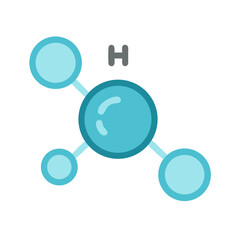 Hydronium Ion H3O+ Molecule Representation With Black Background