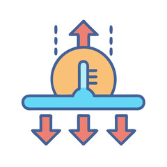 Air Conditioner Icon: Cooling, Heating, Ventilation Concept Illustration