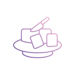Butter  icon vector stock illustration