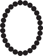 Oval frame dots black. Design element