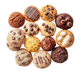 Delicious cookies tasting event bakery food cozy atmosphere isolated on transparent background