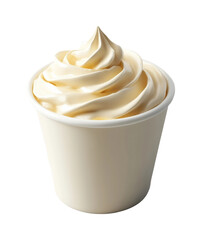 Delicious creamy soft serve ice cream shop food isolated on transparent background