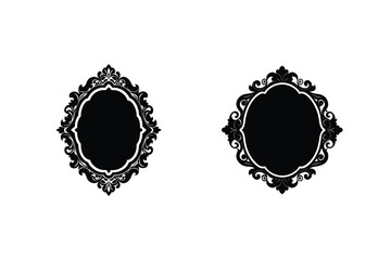 Ornate Frames Black And White Elegant Vintage Style Decoration Design Elements