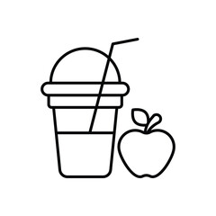 Apple Juice icon vector stock illustration
