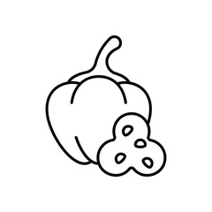 Paprika icon vector stock illustration