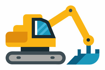 bulldozer vector illustration isolated on white background 