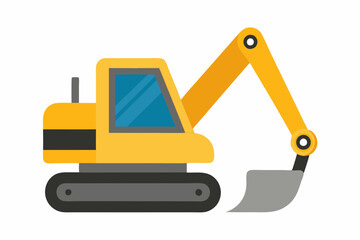 bulldozer vector illustration isolated on white background 