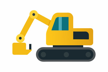 bulldozer vector illustration isolated on white background 