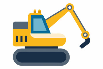 bulldozer vector illustration isolated on white background 