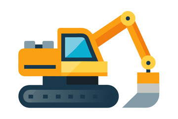 bulldozer vector illustration isolated on white background 