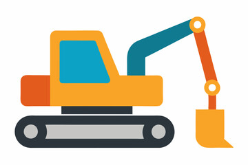 bulldozer vector illustration isolated on white background 