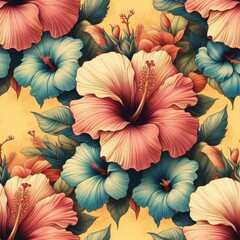Vibrant floral patterns nature textile design garden close-up artistic expression