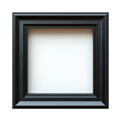 Elegant black frame for displays minimalist isolated on transparent background