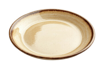 Ceramic plate display home kitchen tableware minimalist style top view isolated on transparent background