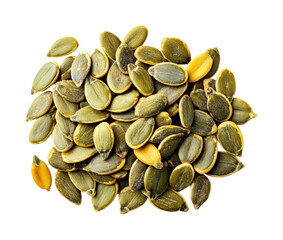 Harvesting pumpkin seeds kitchen food natural light isolated on transparent background
