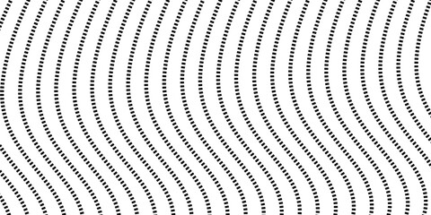 Wavy black strip pattern on a white background. Curve, bend, abstract, geometric, line. Vector