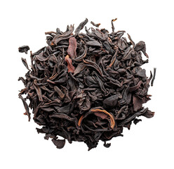 Brewing black tea leaves tea garden food natural isolated on transparent background