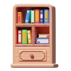 Bookshelf 3D Icon
