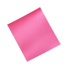 Vibrant pink paper sheet creative graphic design view color isolated on transparent background