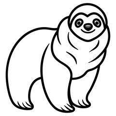 Elegant Sloth Sketch