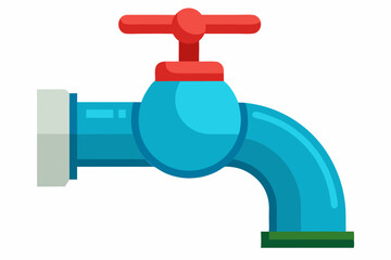 faucet with water drop vector illustration 