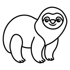 Elegant Sloth Sketch