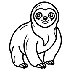 Elegant Sloth Sketch