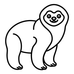 Elegant Sloth Sketch