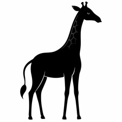 Elegant Giraffe Silhouette Vector
