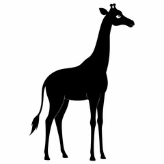 Elegant Giraffe Silhouette Vector