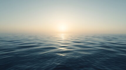 Fototapeta premium Calm Ocean at Sunrise with Soft Light and Gentle Waves