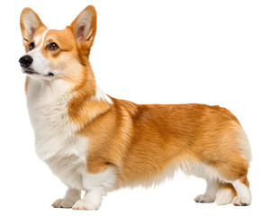 Welsh corgi pembroke dog isolated on transparent background
