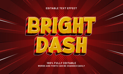 bright dash editable text effect with a colorful and fun text style