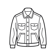 denim jacket outline vector