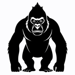 Gorilla Silhouette Vector Art